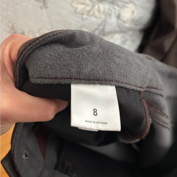 Express Faux Leather Mini Skirt in Deep Wine - Picture 5 of 7